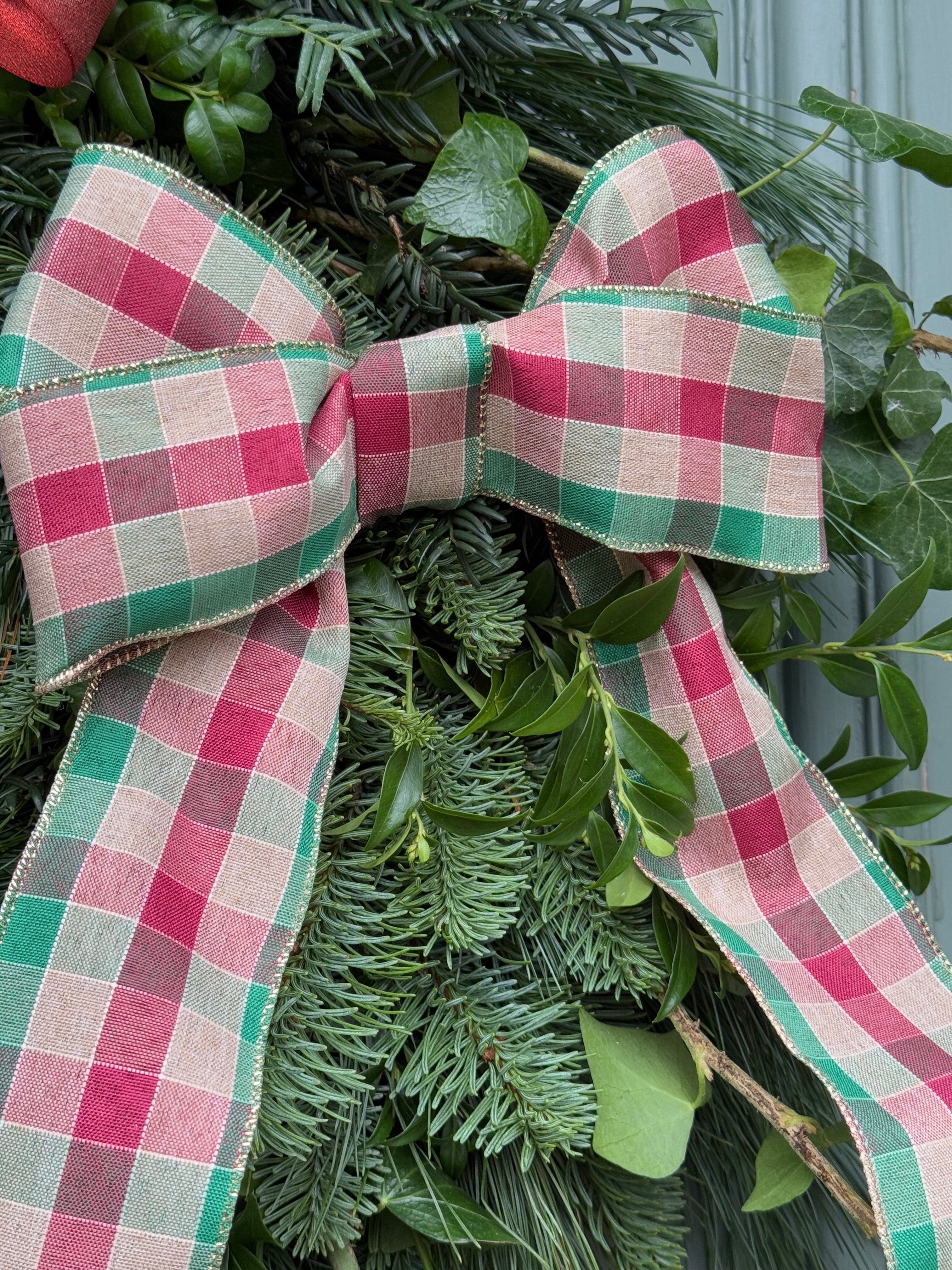 Wreath Base (Plain) and Bow Selection