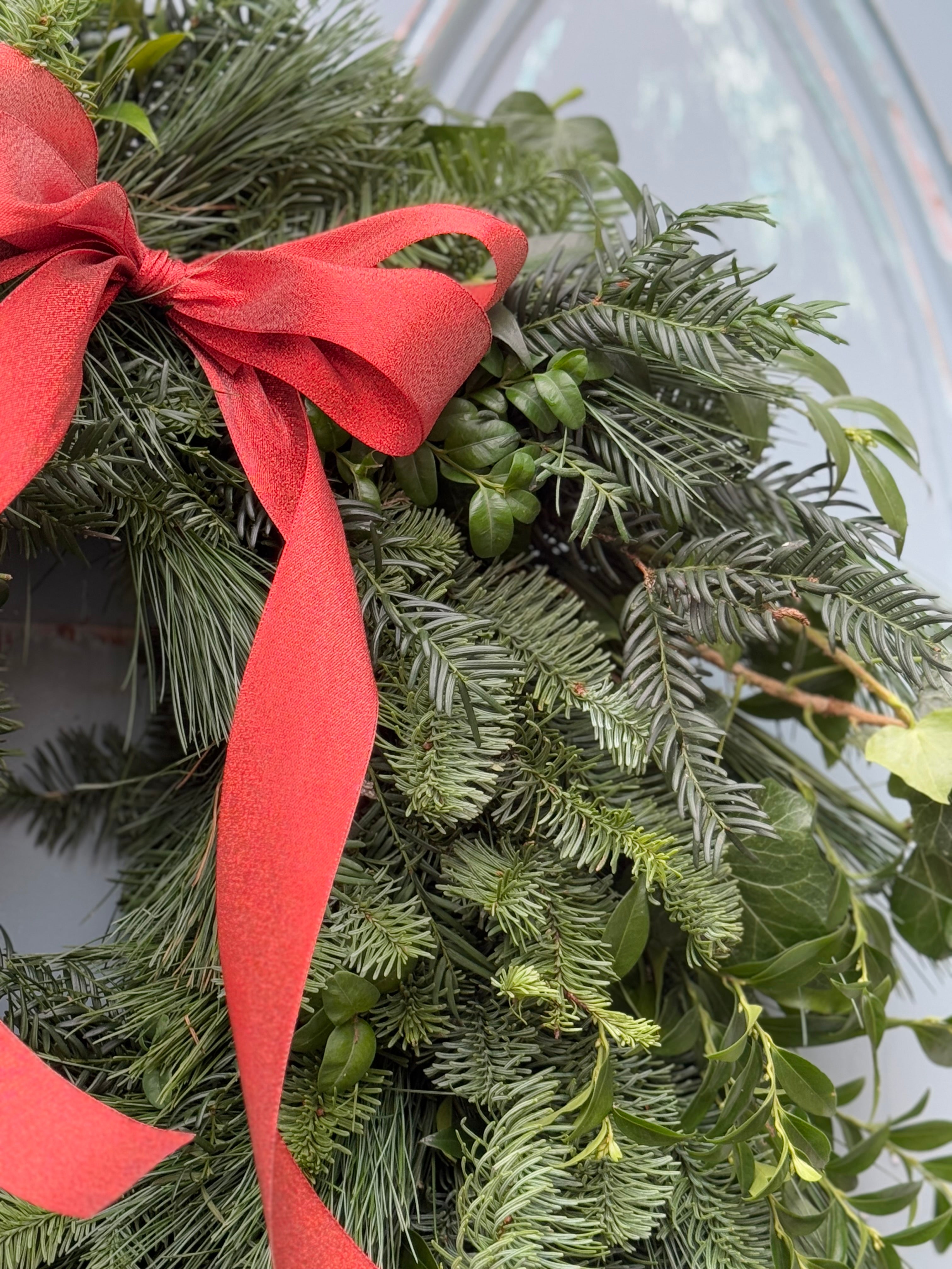 Wreath Base (Plain) and Bow Selection