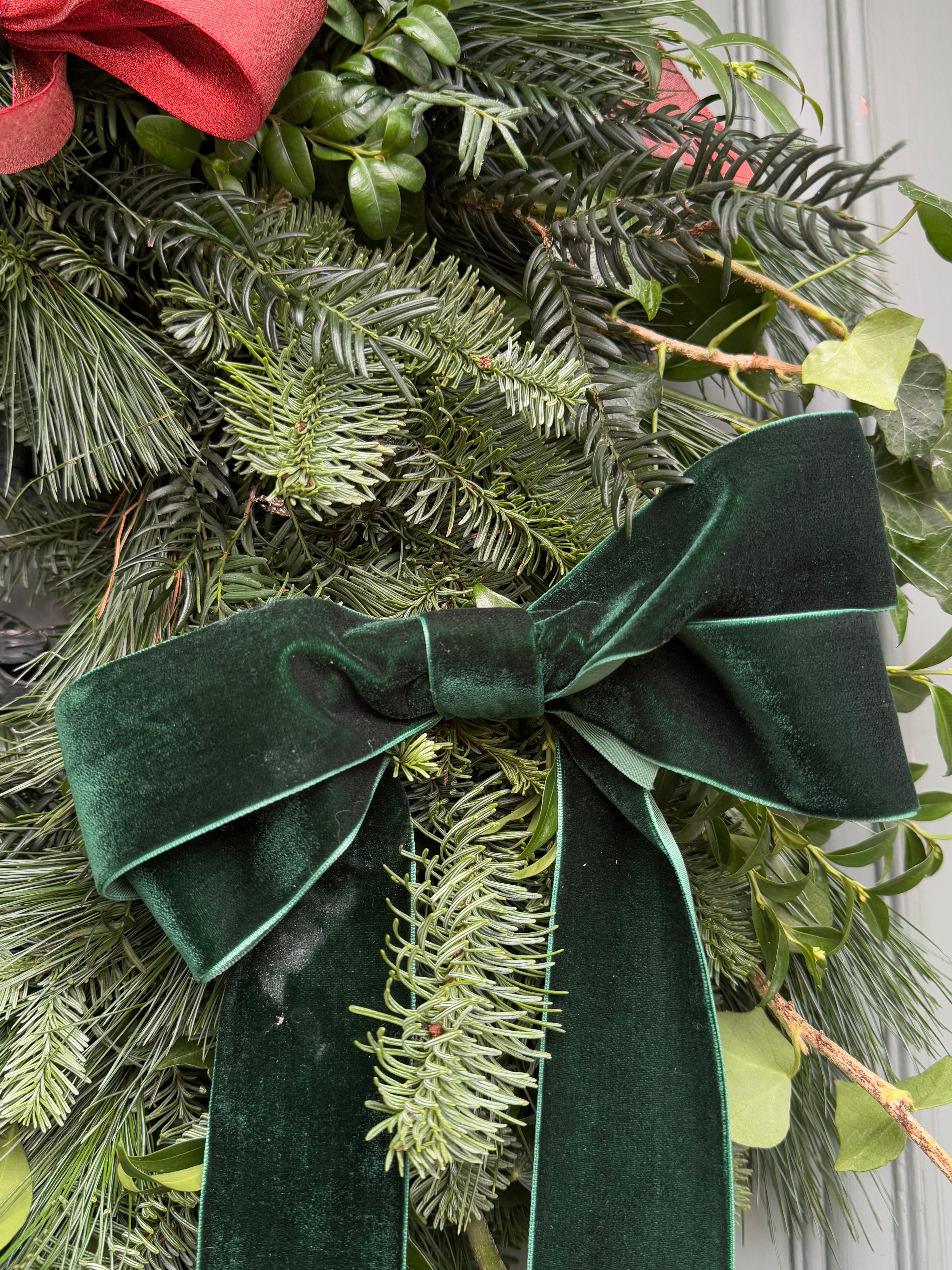 Wreath Base (Plain) and Bow Selection