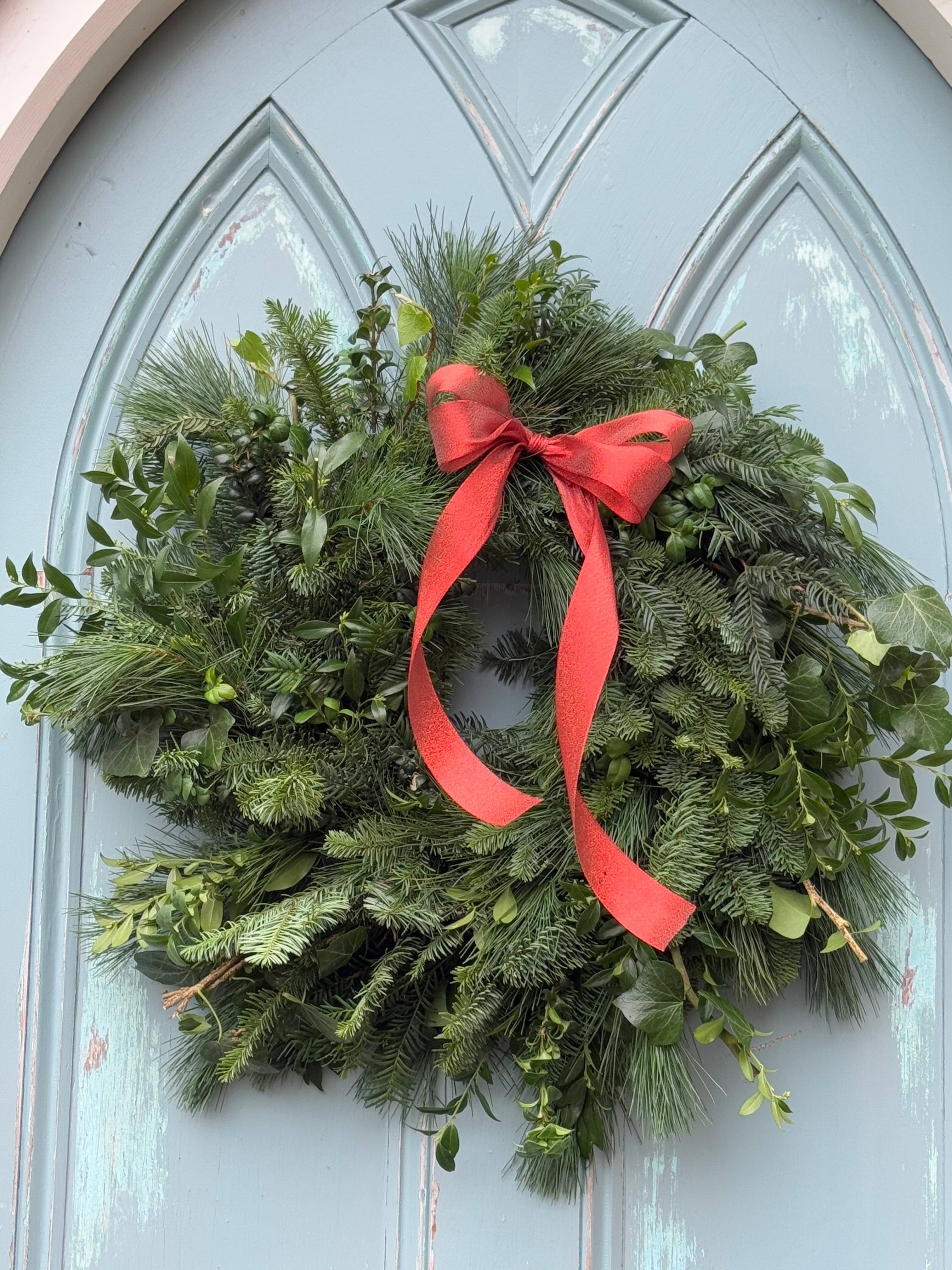 Wreath Base (Plain) and Bow Selection